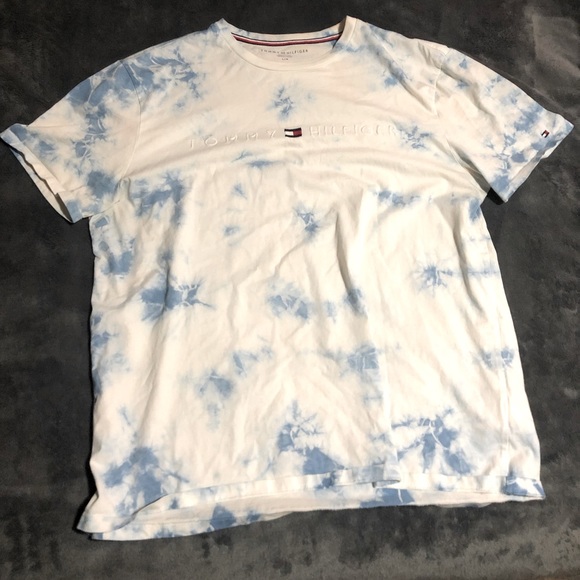 Tommy Hilfiger Other - White and blue tie dye Tommy Hilfiger, men’s shirt size L